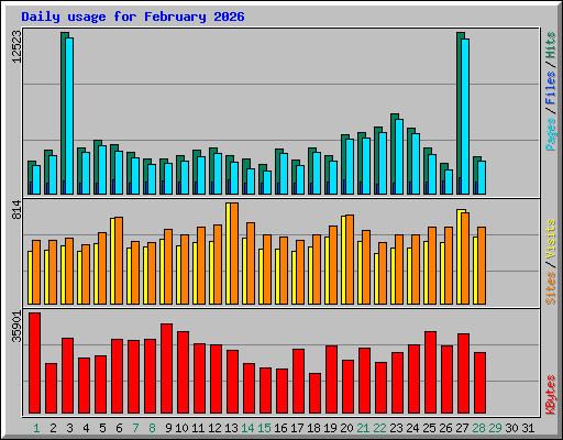 Daily usage for February 2026